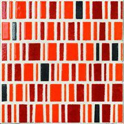 LE MURRINE DECORO LOW METAL ORANGE SU RETE 30X30