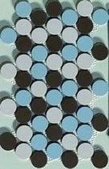 DECORO SMARTIES MIX A MOKA/POWDER BLUE/PEARL SU RETE 20.5X35