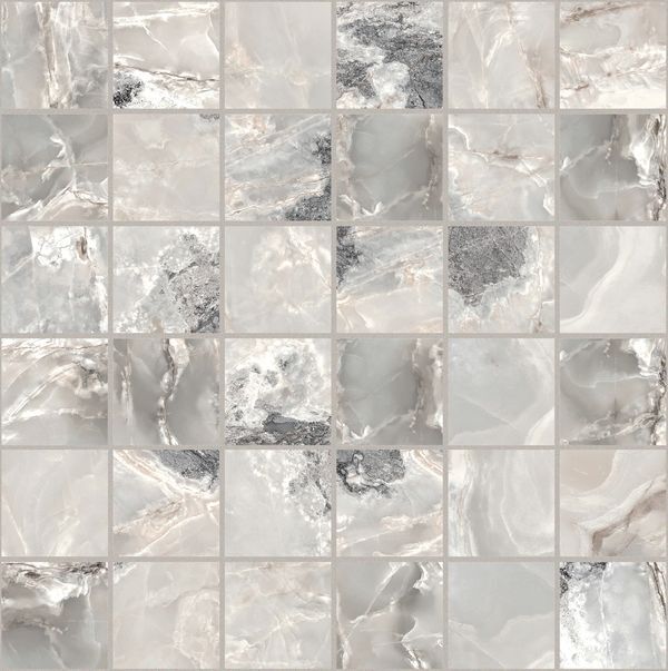 ONYX&MORE SILVER BLEND SATIN MOS.5X5