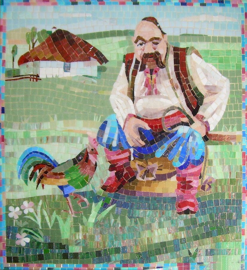 МАЛОРОСС панно 0,83*0,79, стеклянная мозаика