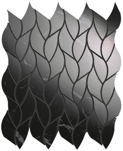 ROMA GOLD NERO ELEGANTE LEAVES MOSAICO