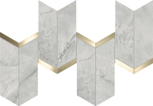 Marvel Grey Cloud Mosaico Chevron Lappato