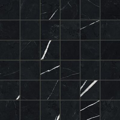 Forte Dei Marmi Elegant Black Mosaic Lappato 30x30