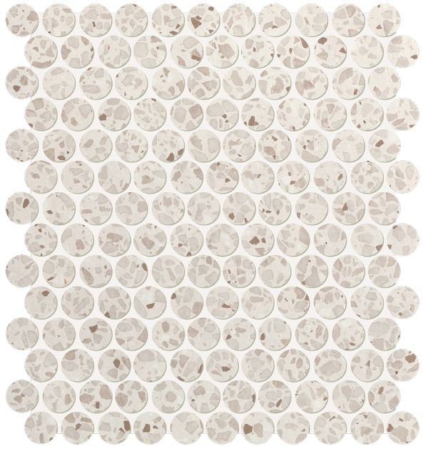 GLIM GEMME BIANCO ROUND MOSAICO MATT