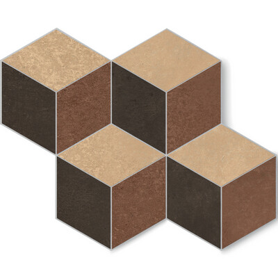 SENSI TERRE ROSATO+AMARANTO+CARBONE NATURALE CUBO 37X46