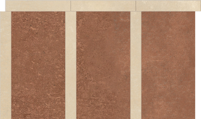 SENSI TERRE MATTONE+COTONE NATURALE TAPPETO 55x32