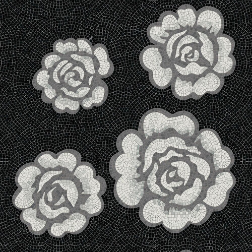DECORO ROSE DI PAESTUM A 1X1 MOULDED