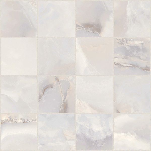 ONYX&MORE WHITE ONYX GLOSSY 6MM MOS 7,5X7,5