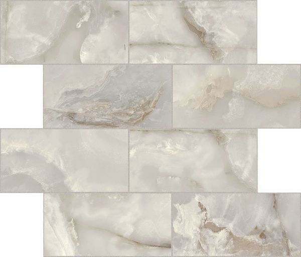 ONYX&MORE SILVER ONYX SATIN 6MM MUR.7,5X15