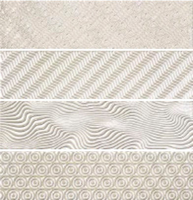 Listello PETRA  GREIGE 4 pz. misti