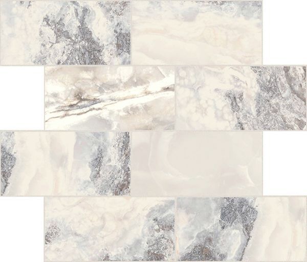 ONYX&MORE WHITE BLEND SATIN 6MM MUR7,5X15