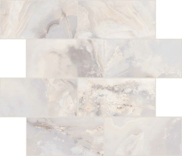 ONYX&MORE WHITE ONYX GLOSSY 6MM MUR.7,5X15