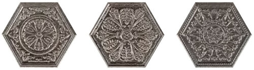 ZINC SILVER MIX DECOR HEXAGON